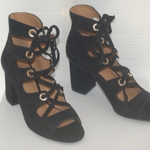 COACH Priscilla 3" Black Suede Sandal
